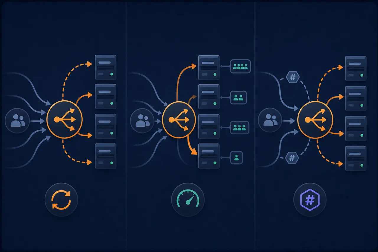 Load Balancing Algorithms Compared: Round-Robin vs Least-Connections vs Hashing