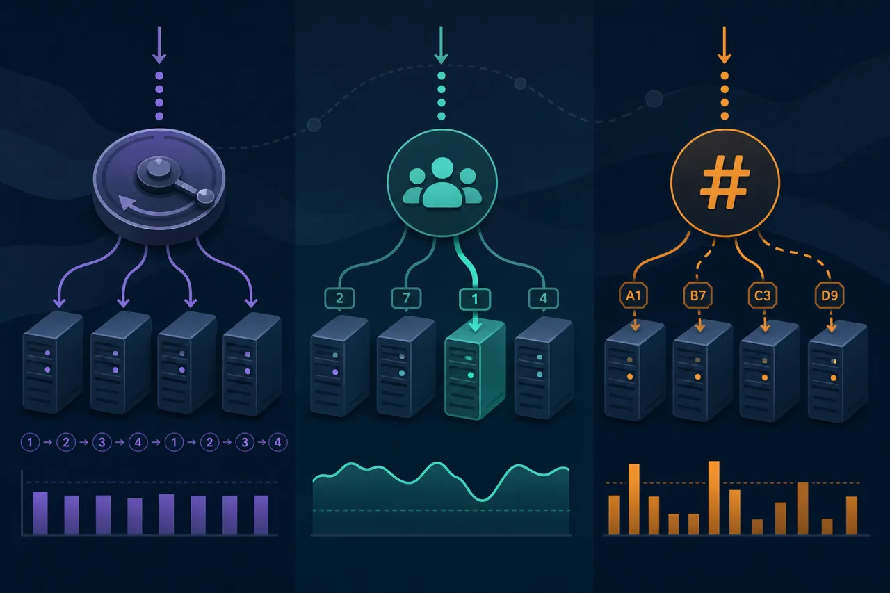 Load Balancing Algorithms Compared: Round-Robin vs Least-Connections vs Hashing