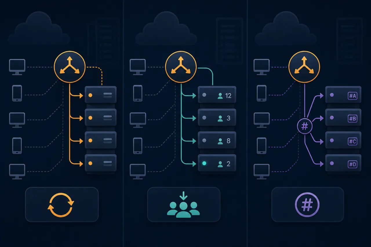 Load Balancing Algorithms Compared: Round-Robin vs Least-Connections vs Hashing