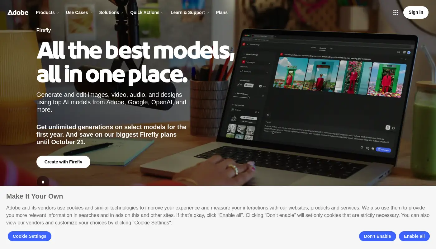 www.adobe.com screenshot